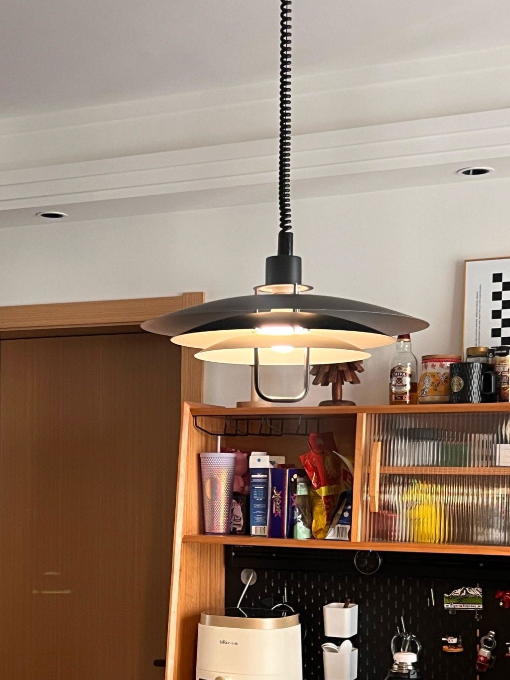 Customer photo review of Modern Pendant Light, Aluminium Concentric Screens, 50 cm