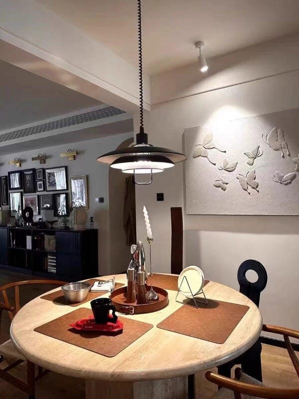 Customer photo review of Modern Pendant Light, Aluminium Concentric Screens, 50 cm