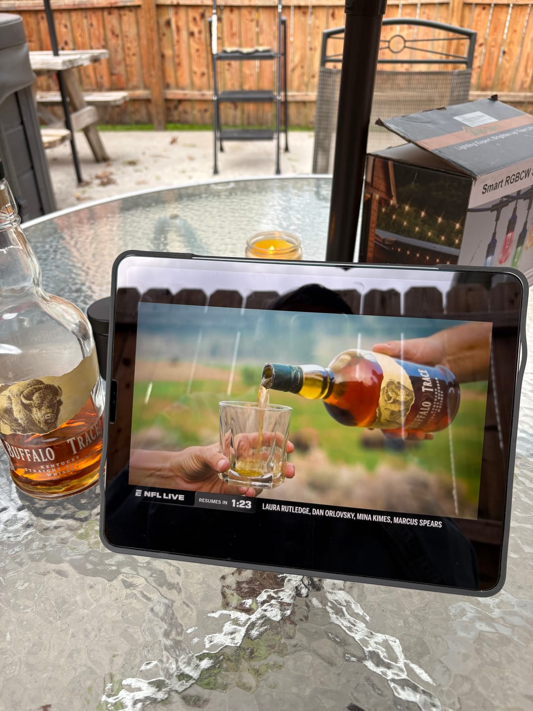 Customer photo review of Buffalo Trace Bourbon Whiskey 6 Pack