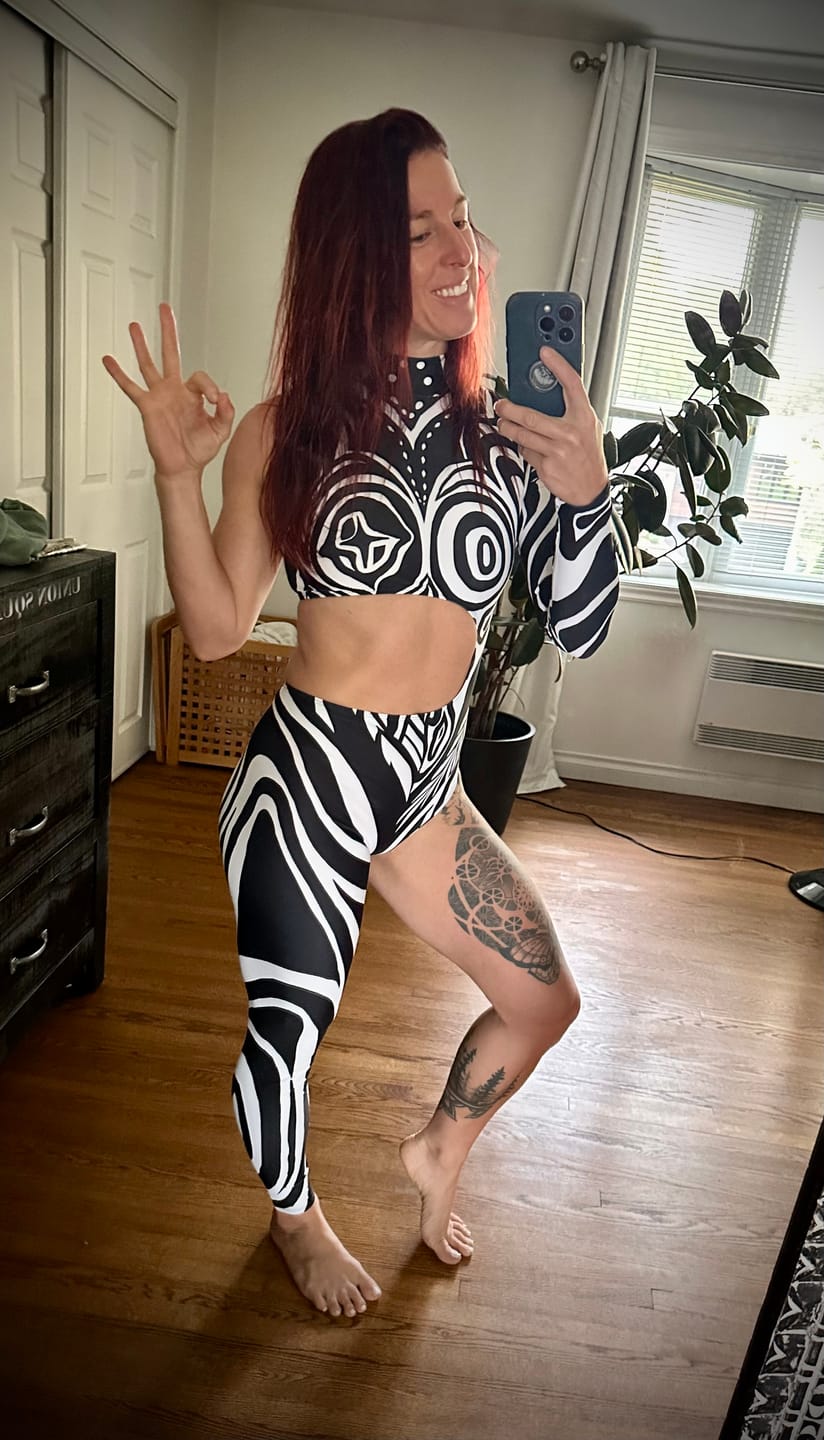 Customer photo review of Sleep Asymmetrical Costume