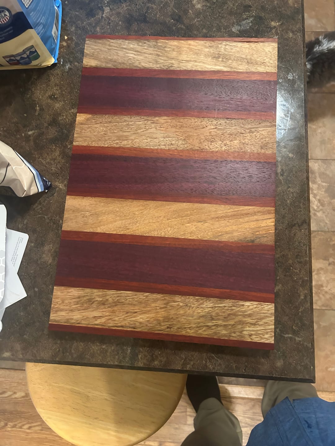 Customer photo review of Spalted Tamarind Cutting Board Lumber - 3/4" x 2" (4 Pieces)