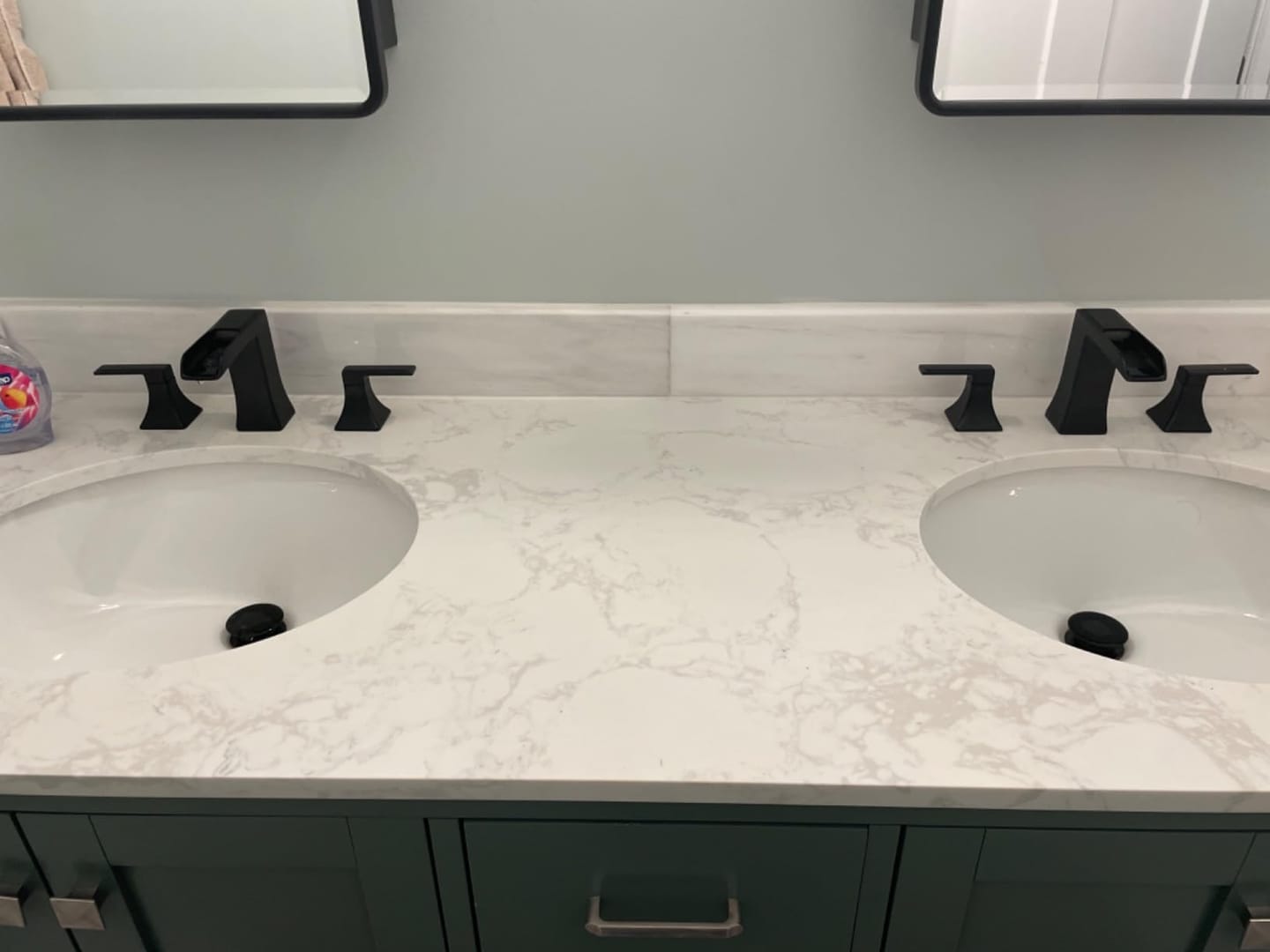 Customer photo review of Levanger - 8-Inch Square Modern Two-Handle Basin Faucet