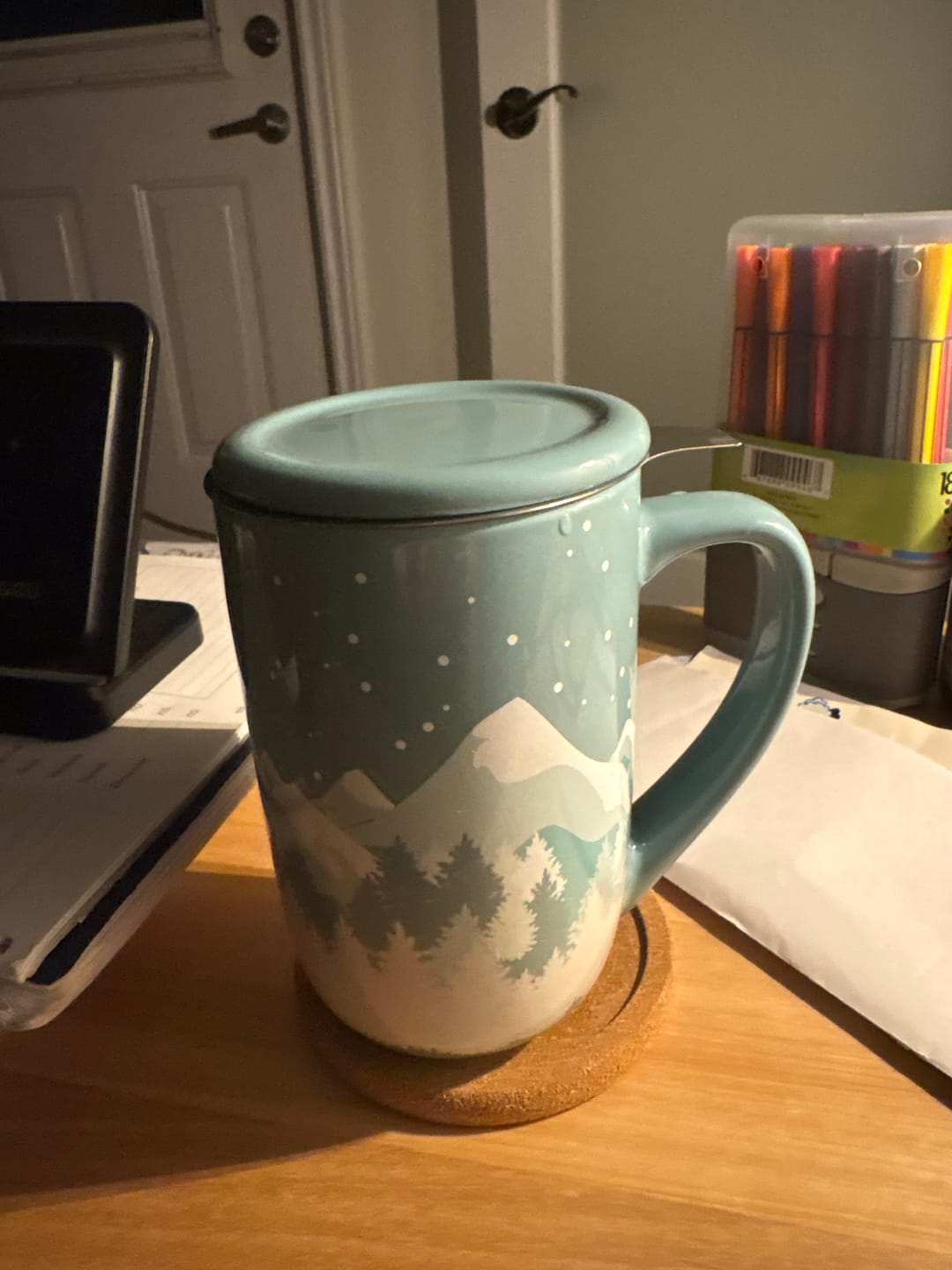 Customer photo review of Snowy Mountains Colour Changing Nordic Mug