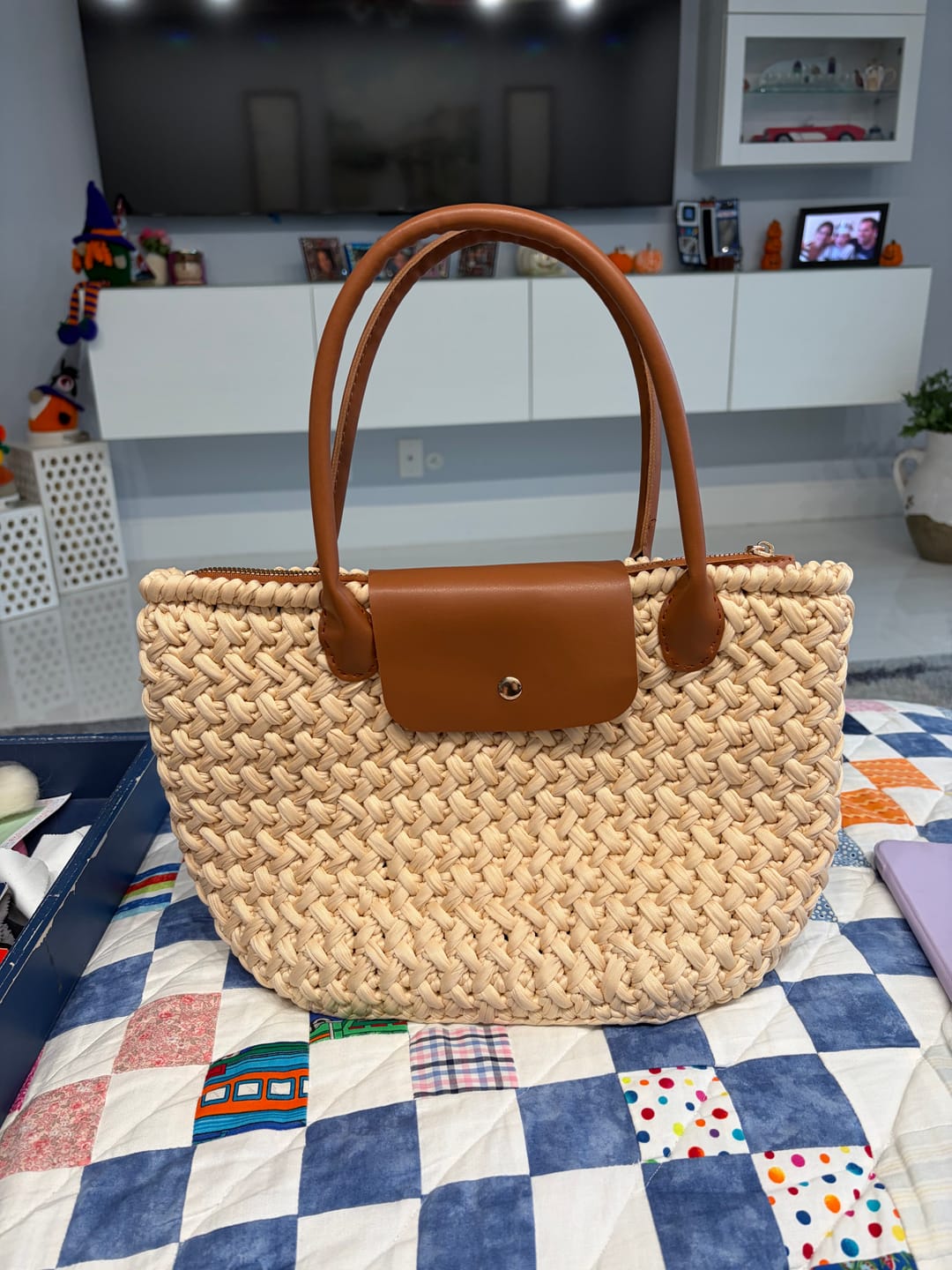 Customer photo review of Croissant crochet Shoulder Tote Kit