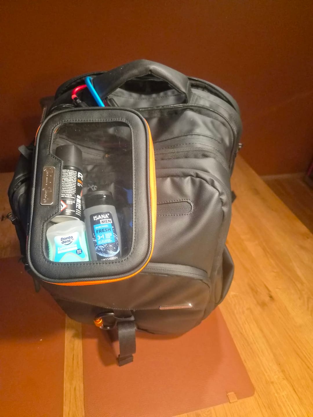 Customer photo review of Transparent Toiletry Bag for Carry-On Luggage