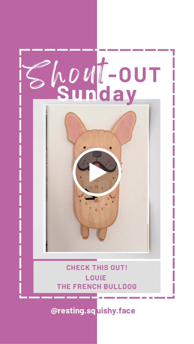Customer video review of Louie the French Bulldog Pendulum Clock