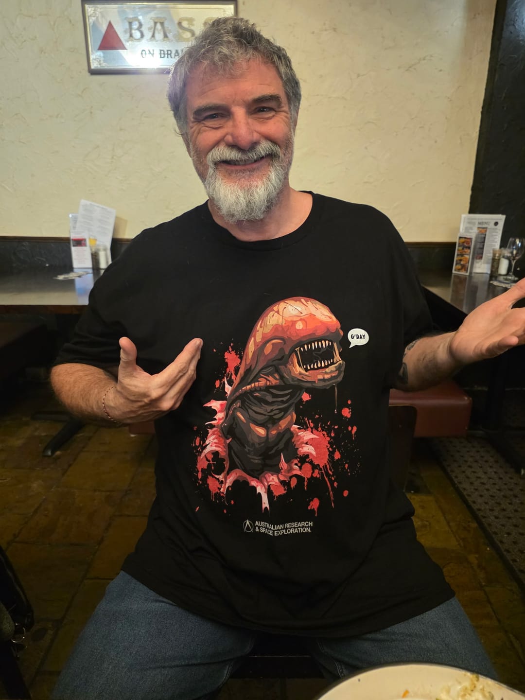 Customer photo review of Alien Chestburster V2 Tee Black
