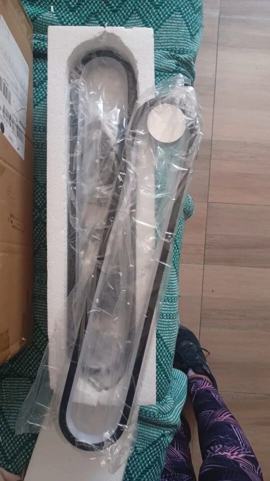 Customer photo review of Open Oval Loop Pendant Light, Integrated LED, Iron, 45 cm Tall