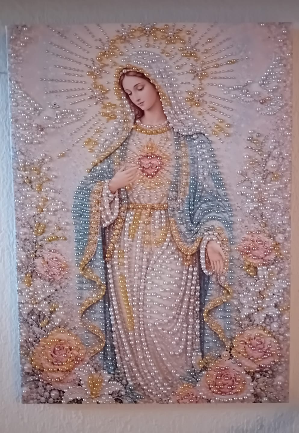 Customer photo review of Heilige Maria - Premium Perlen Diamond Painting
