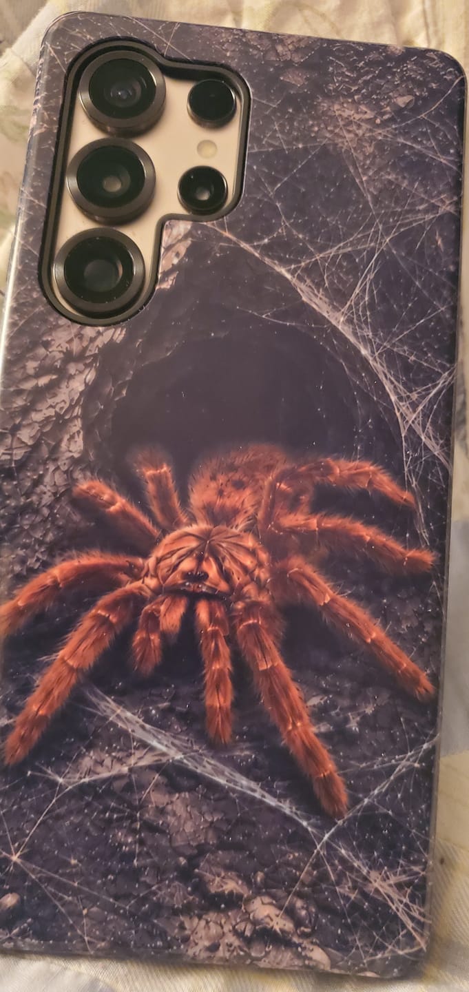 Customer photo review of Tough Phone Case - OBT, Orange Web Fortress