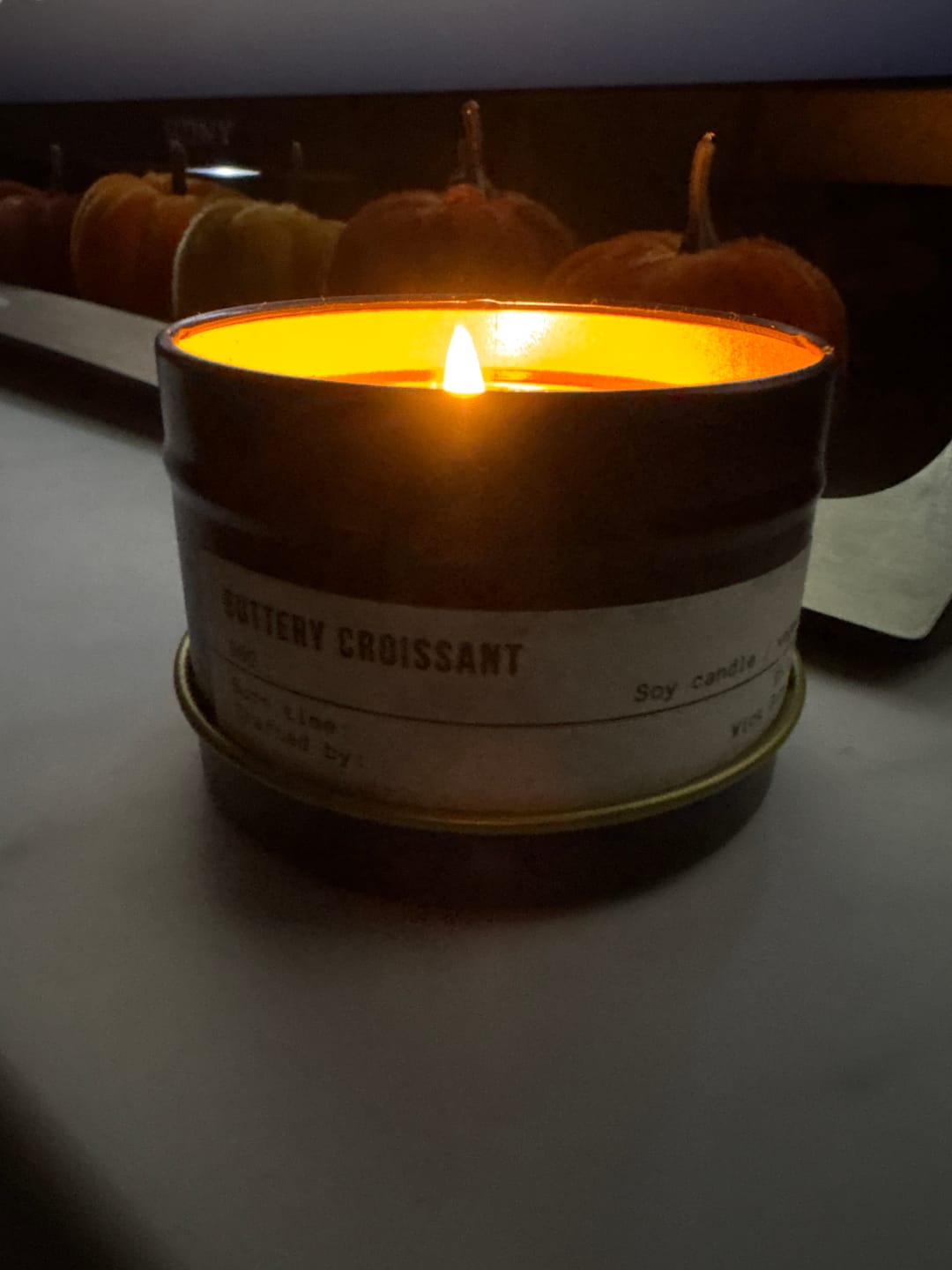 Customer photo review of Buttery Croissant Candle | Milk + Butter + Vanilla