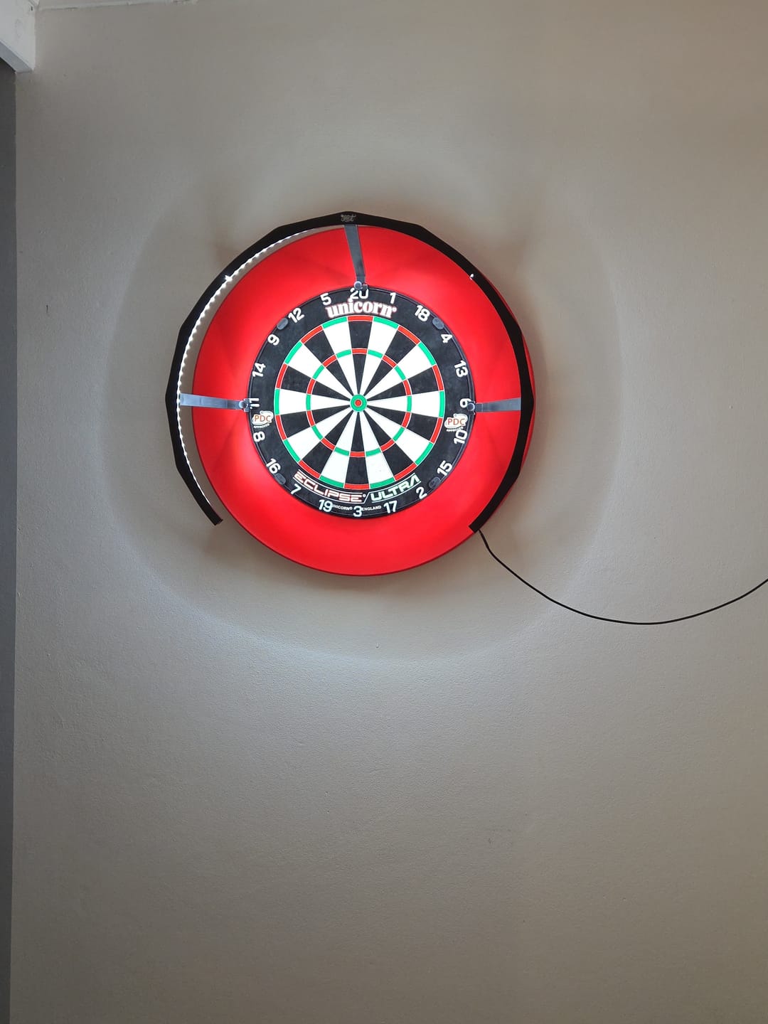 Customer photo review of Shot - Lumen Core Dartboard Lighting System