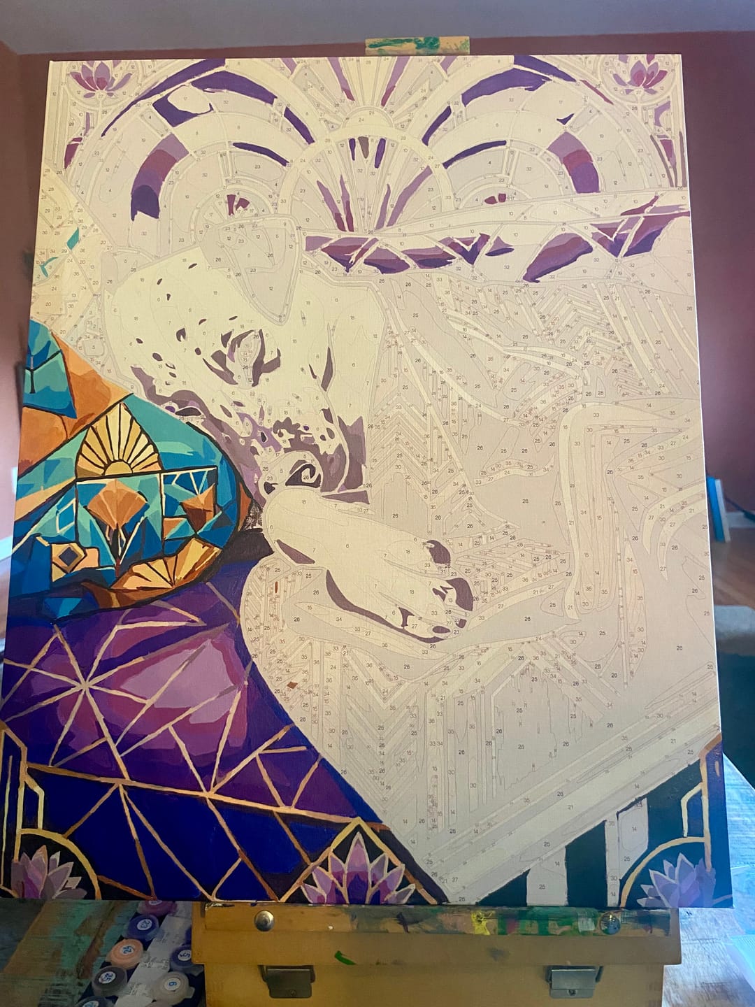 Customer photo review of Custom Paint By Numbers Kit