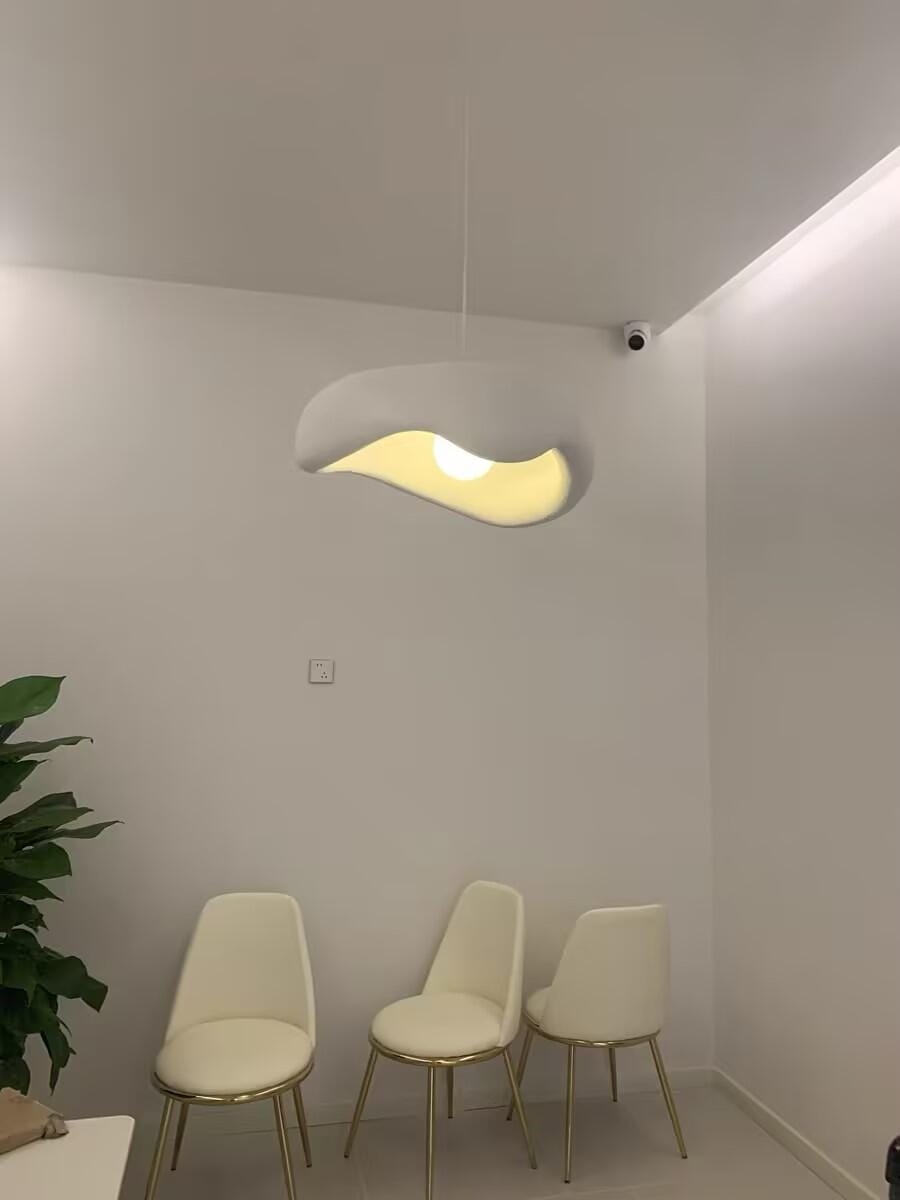 Customer photo review of Wabi Sabi Pendant Light, Polystyrene and Metal, 60 cm Wide