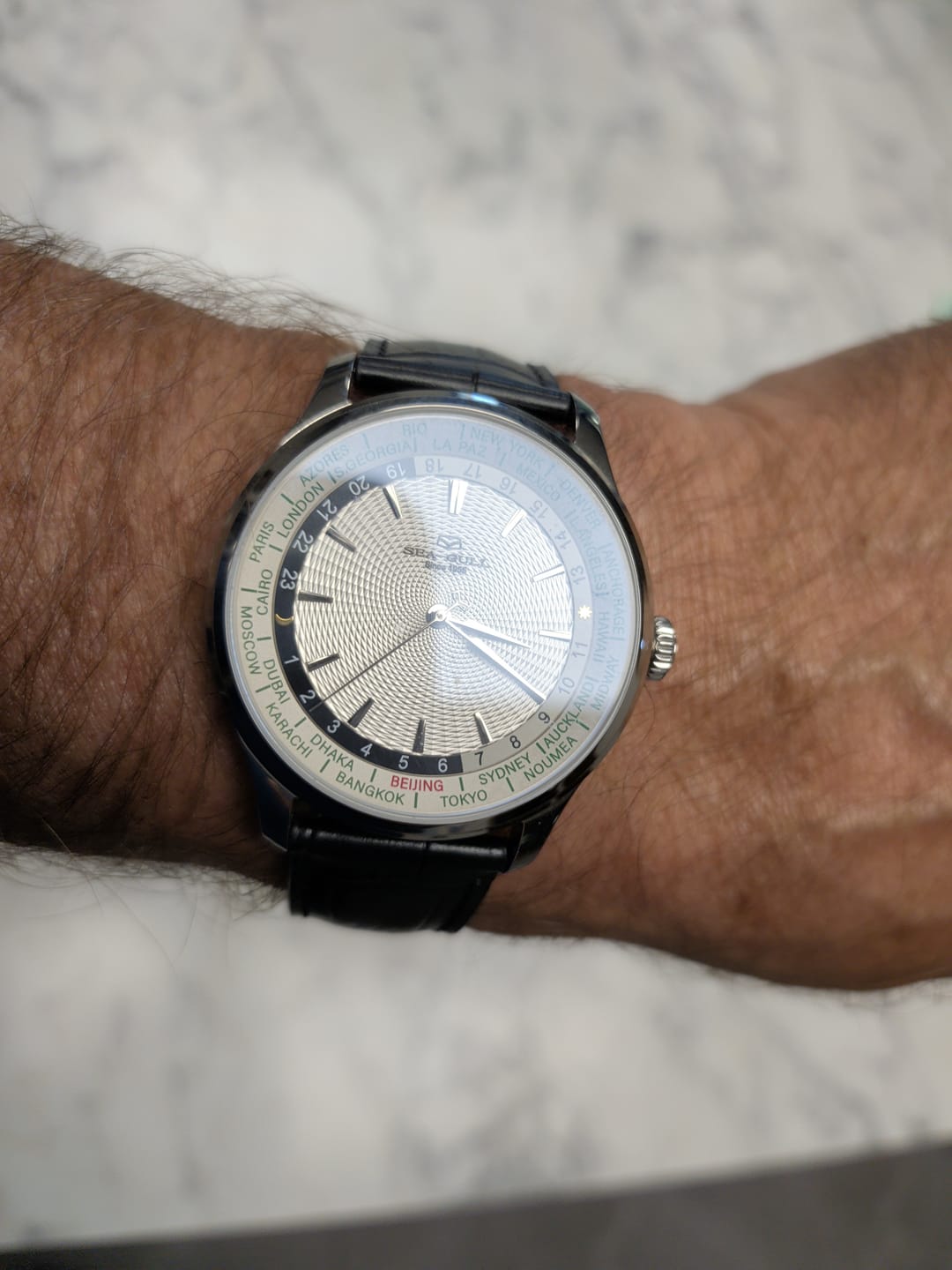 Customer photo review of Extraordinary Series World Time Day Night Display GMT Watch 41mm