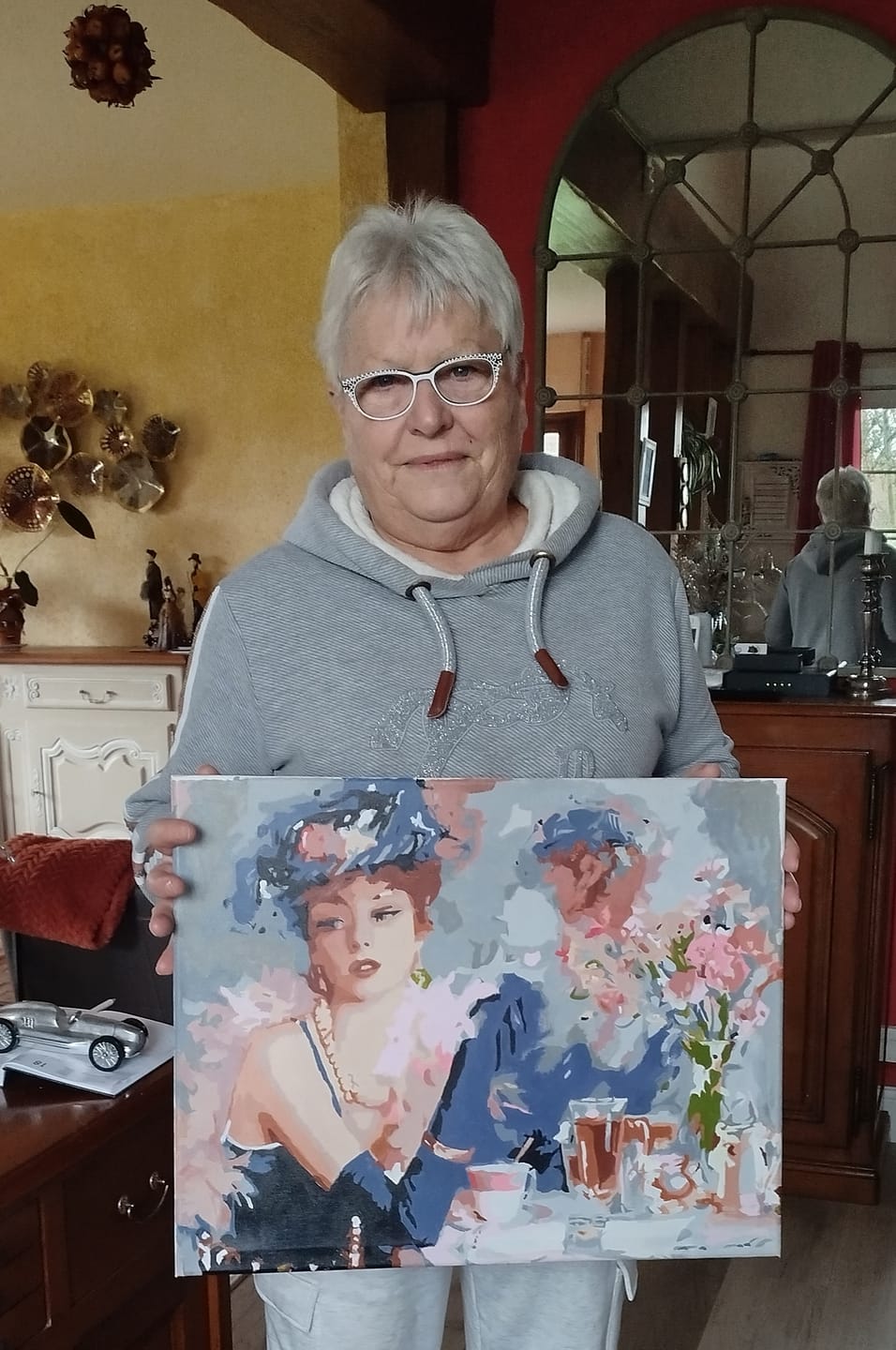 Customer photo review of Fleurs dans un Vase Bleu