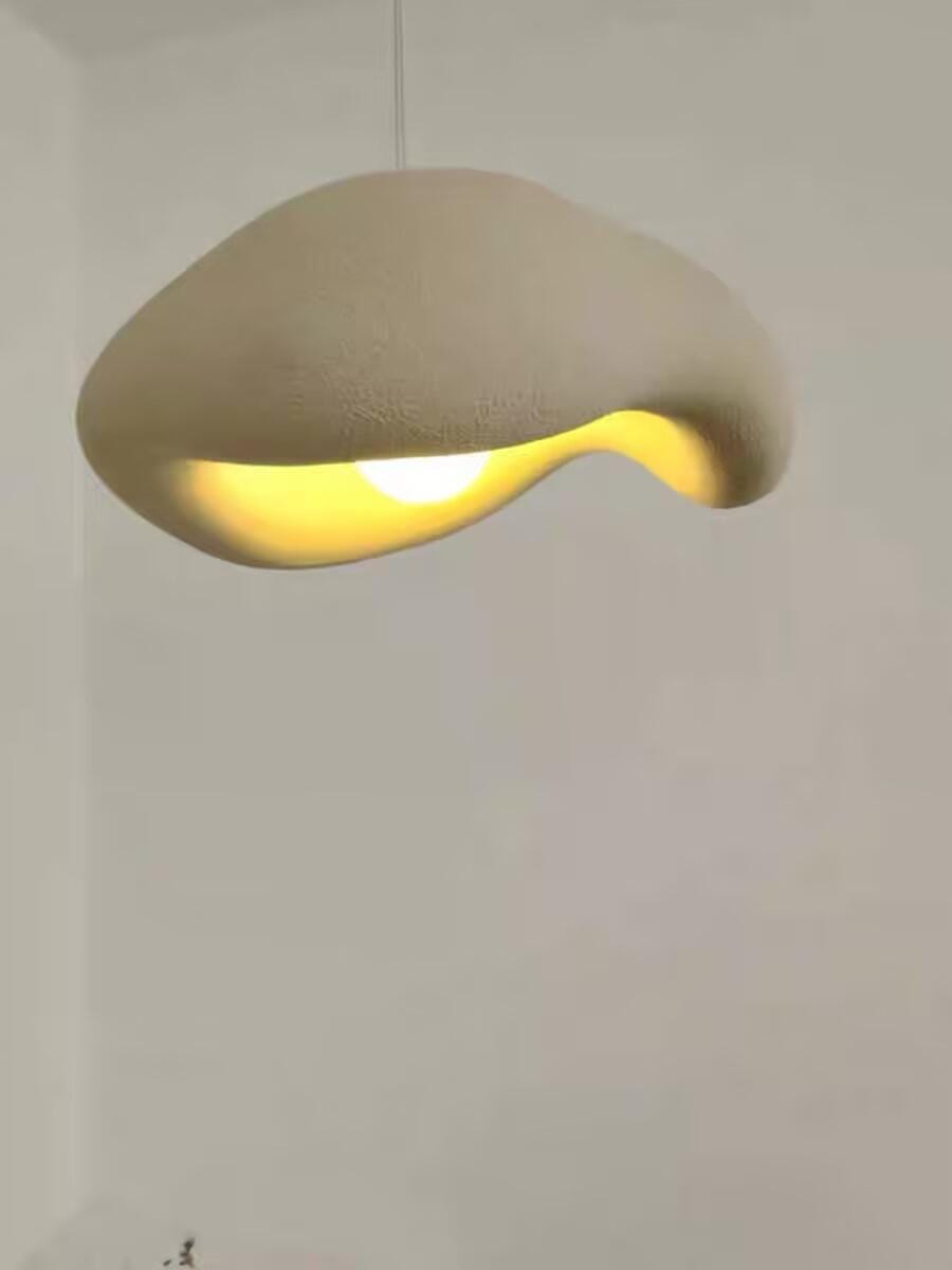 Customer photo review of Wabi Sabi Pendant Light, Polystyrene and Metal, 60 cm Wide