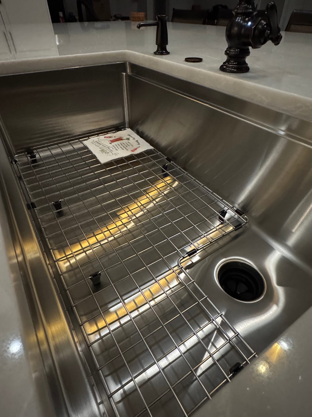 Customer photo review of 33" Undermount Workstation Sink – 16 Gauge Stainless Steel Single Bowl – Offset Drain Right – Seamless Drain (5LS33R)