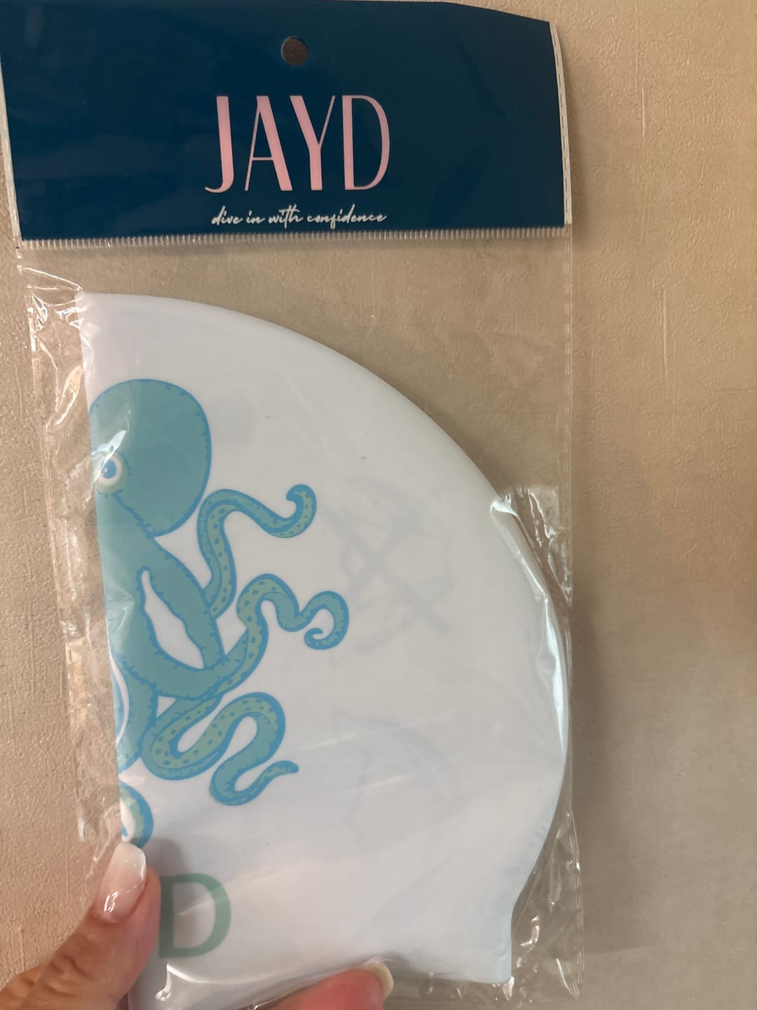 Customer photo review of JAYD Swim Cap || Ocean Octo