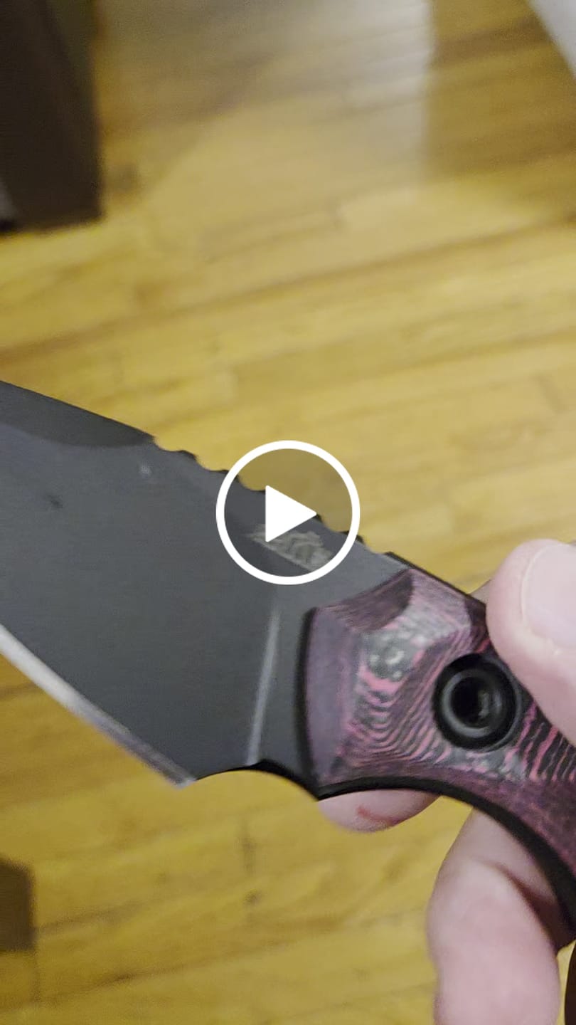 Customer video review of The Back Door: Old Dominion Knifeworks Chupacabra Fixie - Pink CamoCarbon, 3.5" Nitro-V, 0.25" Stock, Kydex Sheath - Made in USA (Trade In)