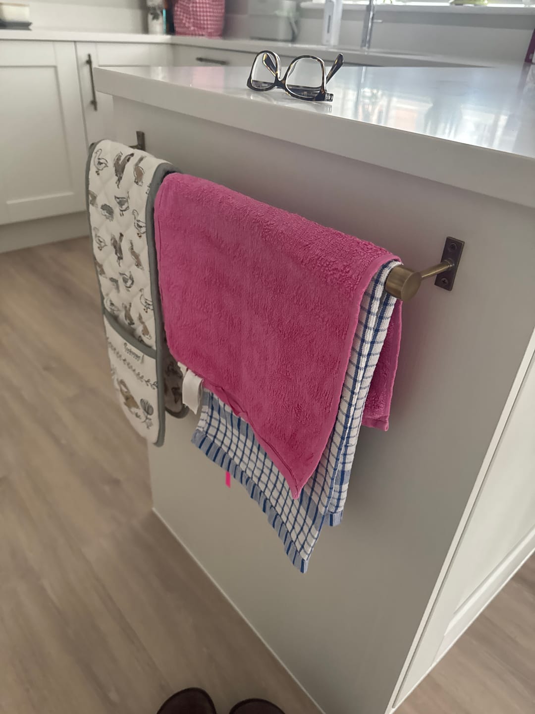 Customer photo review of Solid Brass Towel Rail