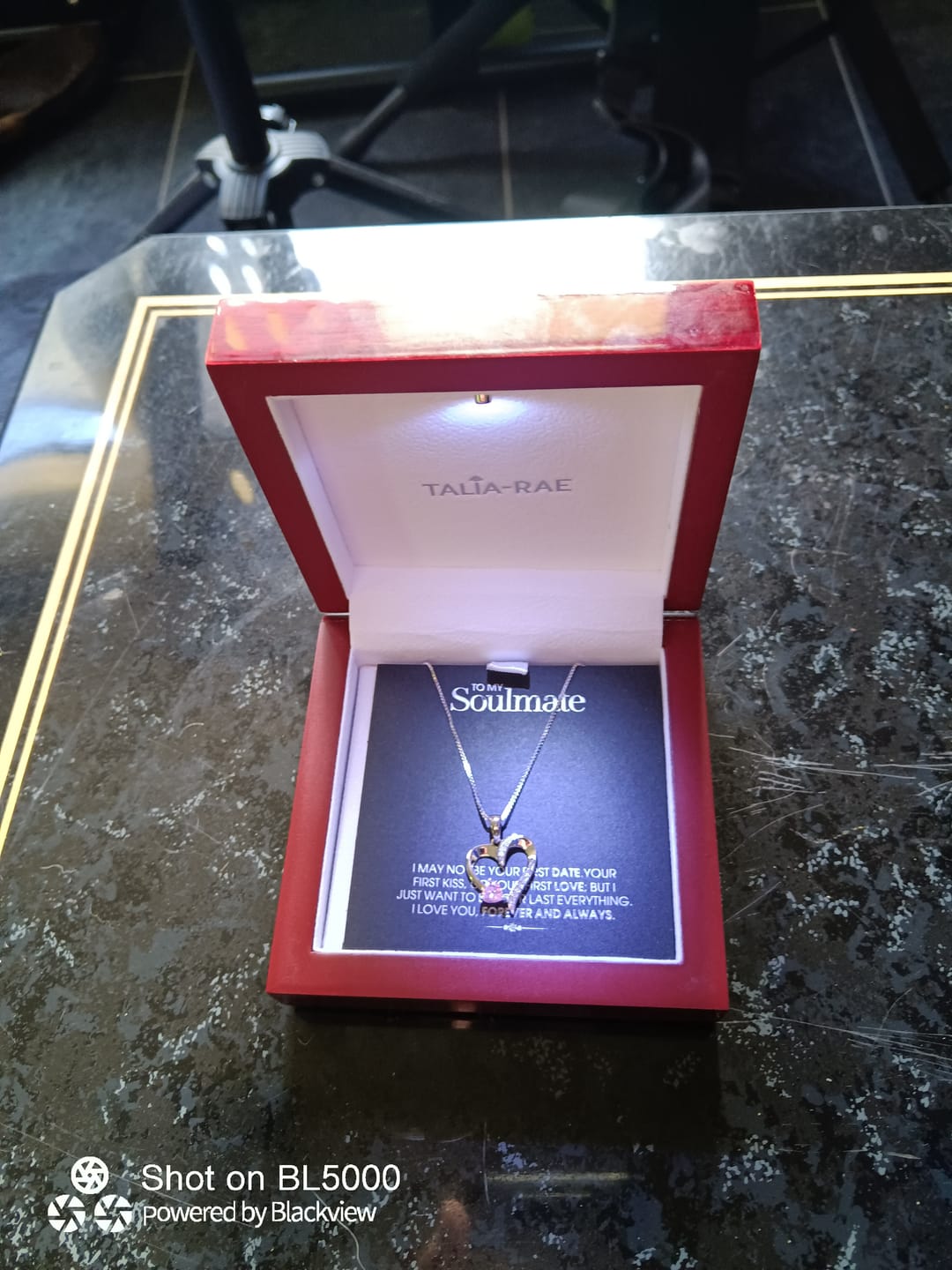 Customer photo review of SOULMATE "FOREVER AND ALWAYS"  Sterling Silver Sacred Heart Necklace - 5 Colours