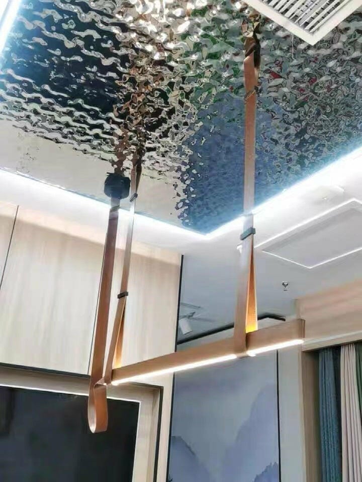 Customer photo review of Leather Strap Linear Pendant Light, Integrated LED, 140 to 240 cm