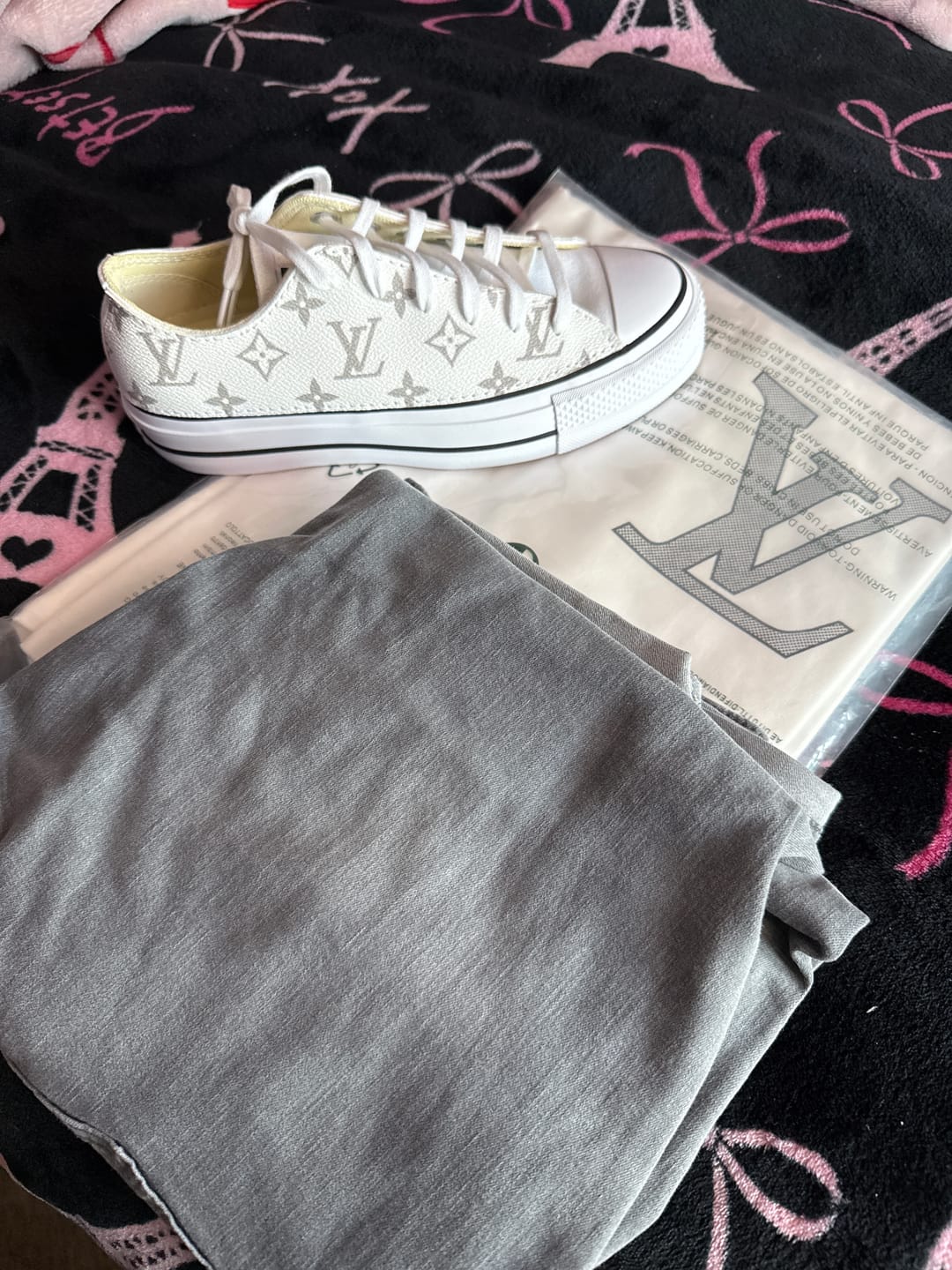 Customer photo review of White Monogram Chuck Low