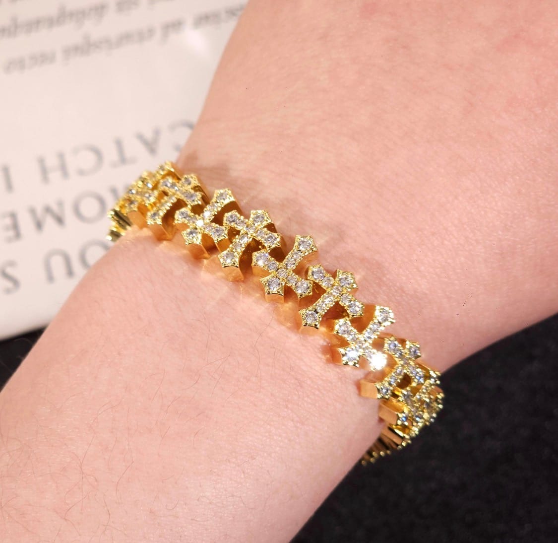 Customer photo review of ANCHORED CROSS LINK BRACELET