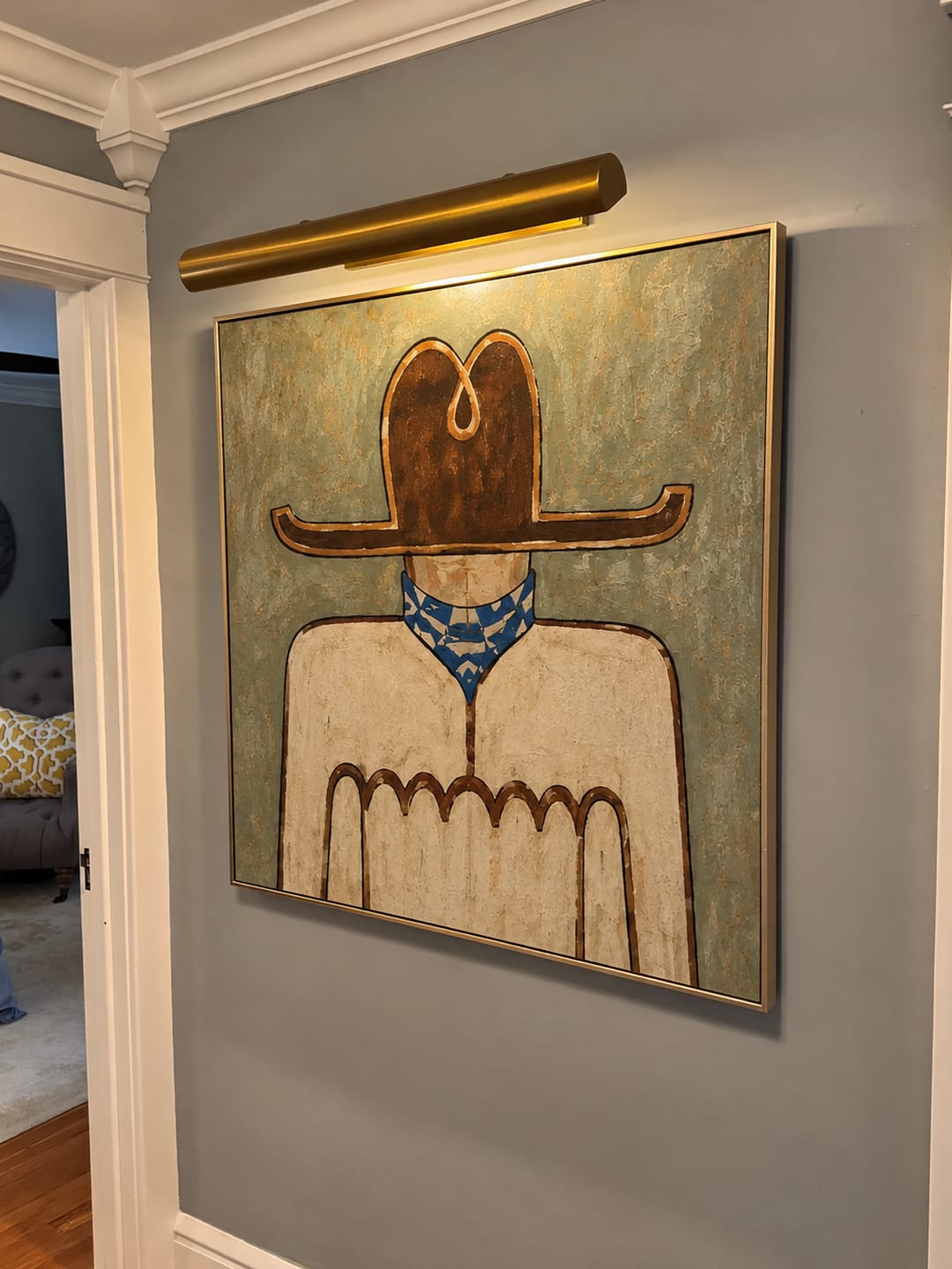 Customer photo review of Blue Bandana Frontier Wall Art