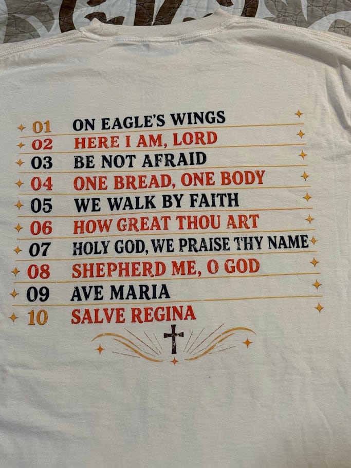 Customer photo review of Catholic Bangers T-Shirt