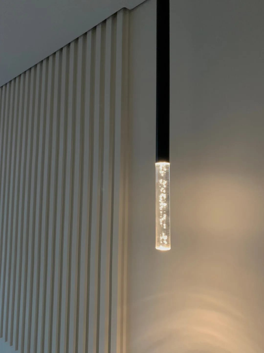 Customer photo review of Bubble Acrylic Pendant Light, Slim Aluminium Tube, 30–60 cm