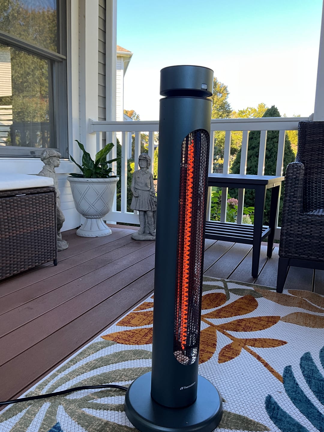 Customer photo review of Electric Outdoor/Indoor Patio Heater - 1500W 8 Heating Levels & Timer