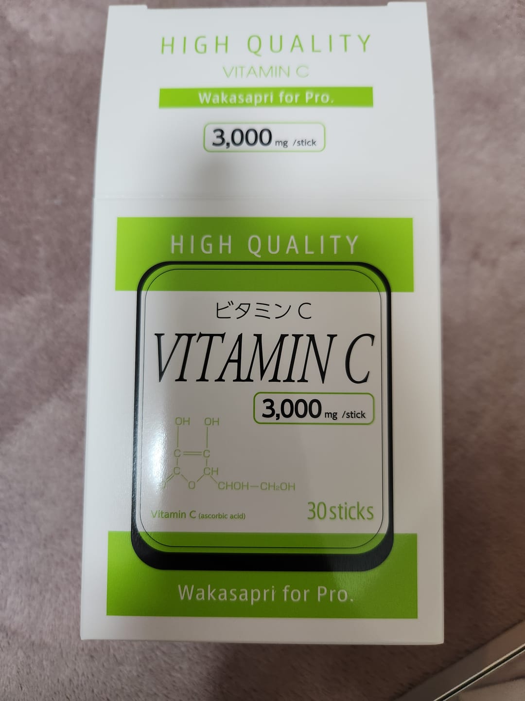 Customer photo review of 高濃度ビタミンC 3,000mg -Wakasapri for Pro.