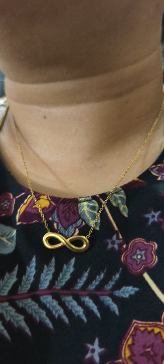 Customer photo review of Infinity Necklace