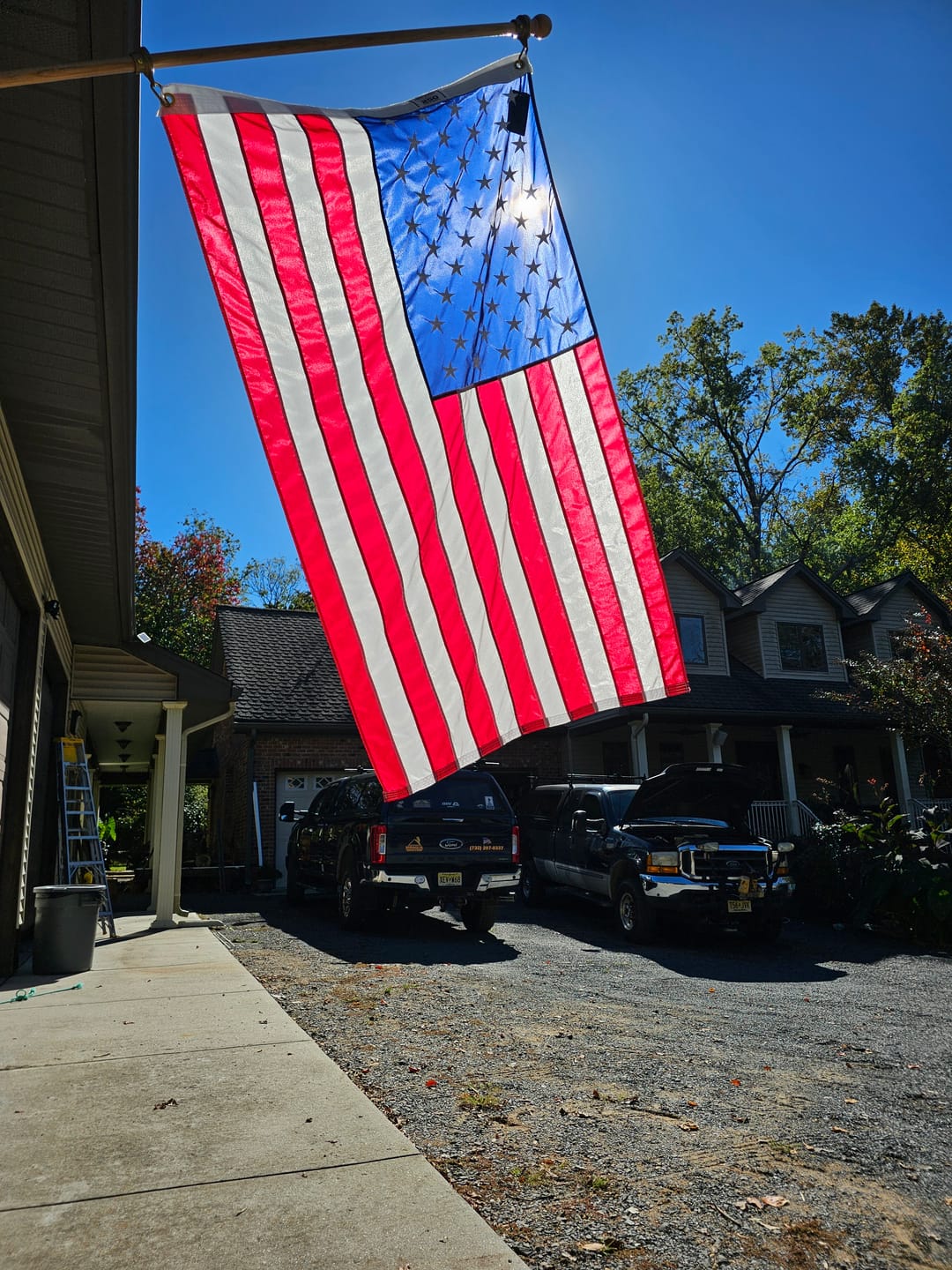 Customer photo review of 3' x 5' American Flag Set