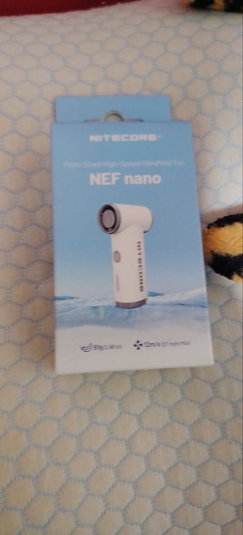 Customer photo review of NEF Nano - Palm-Sized High-Speed Handheld Fan