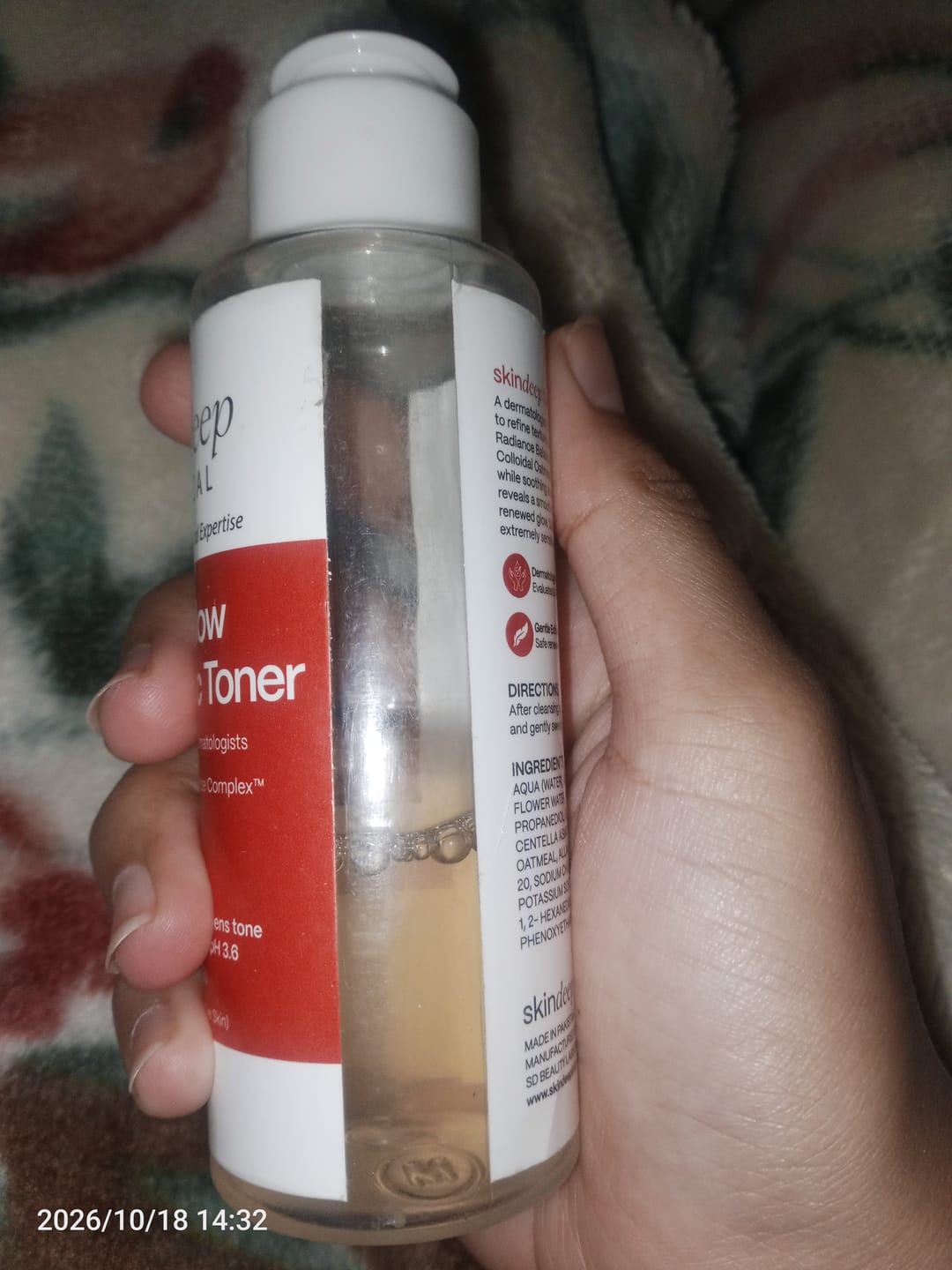 Customer photo review of Daily Glow Glycolic Toner