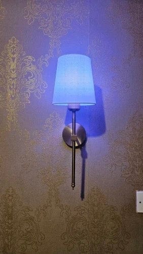 Customer photo review of Applique Murale Sans Fil Rechargeable à Abat-Jour Tissu, Sans Percer ni Branchement Électrique, avec Télécommande et Intensité Réglable | Marquise