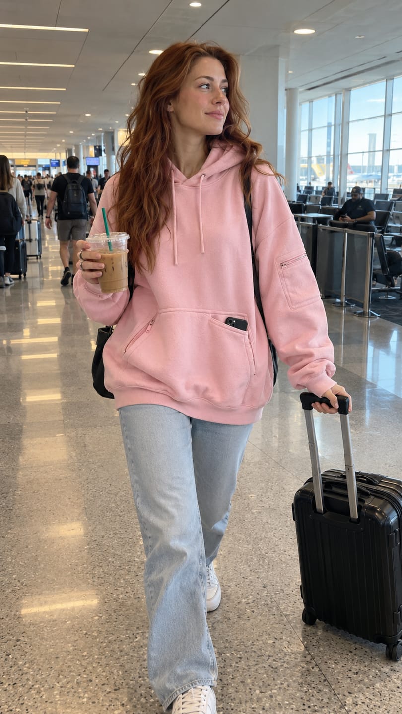 Customer photo review of Hoodie with Eye Mask & Secure Pockets