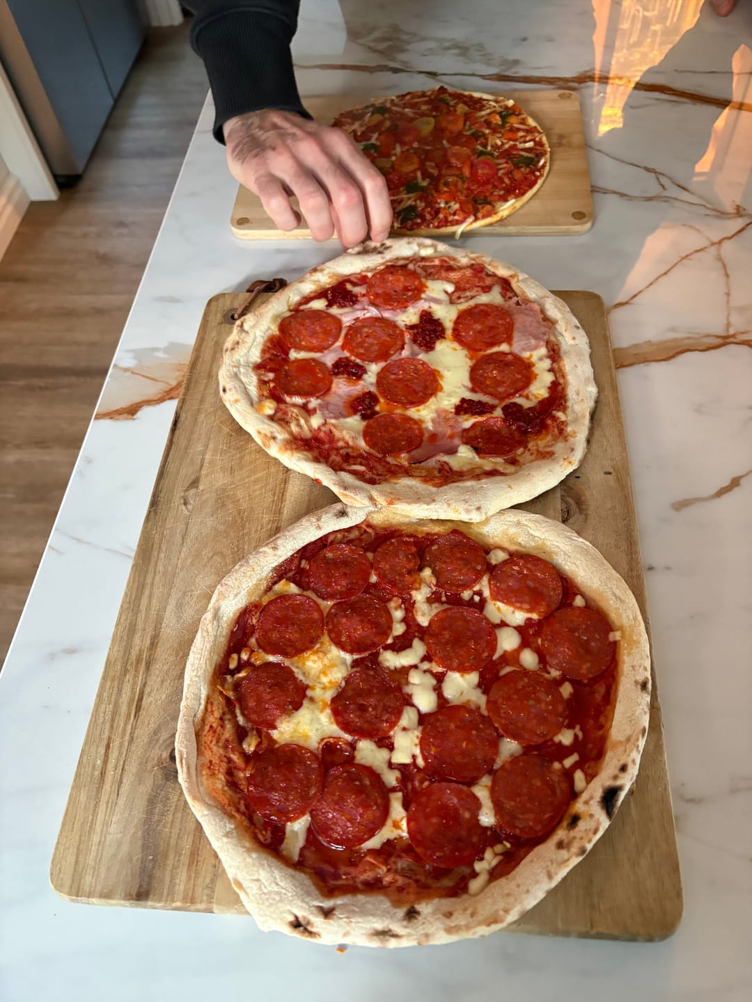 Customer photo review of Topped Meat Feast Pizza