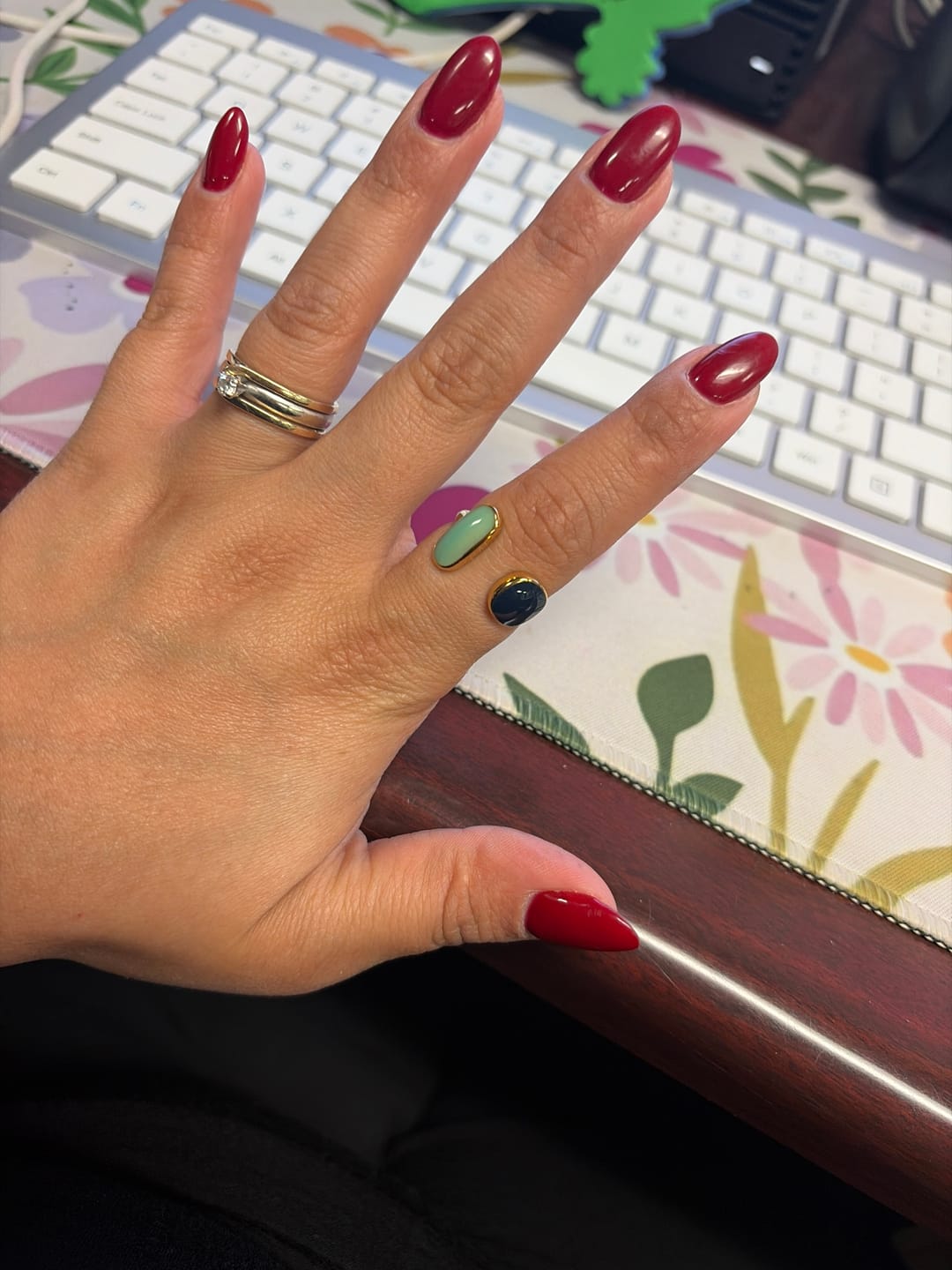 Customer photo review of Aquamarine Wrap Ring