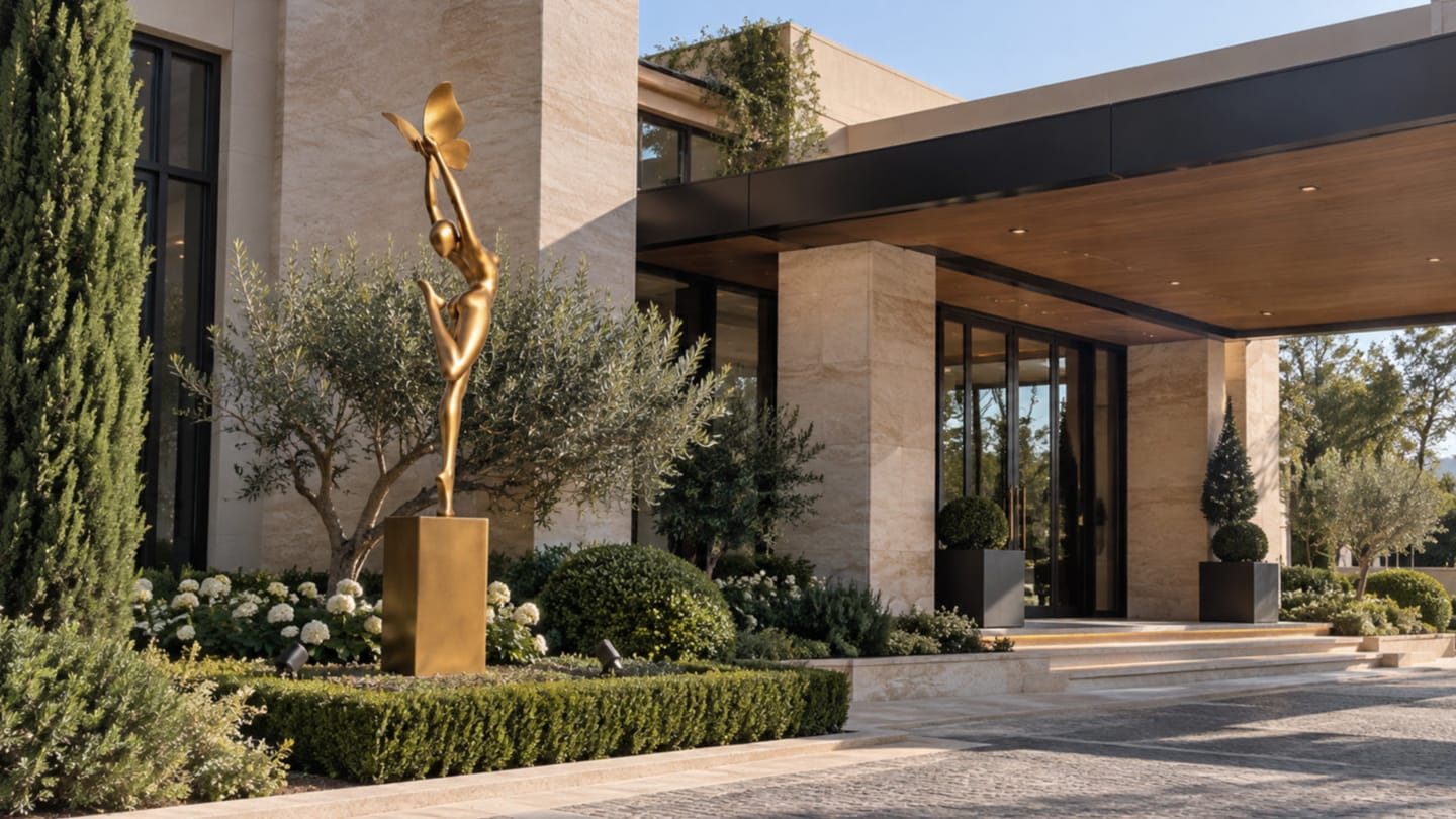 Customer photo review of Custom Bronze Woman Reaching for Butterfly Sculpture BB-051