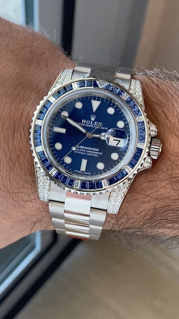 Customer photo review of Submariner Date 40mm 116659SABR White Gold Blue Dial Sapphire Diamond Bezel