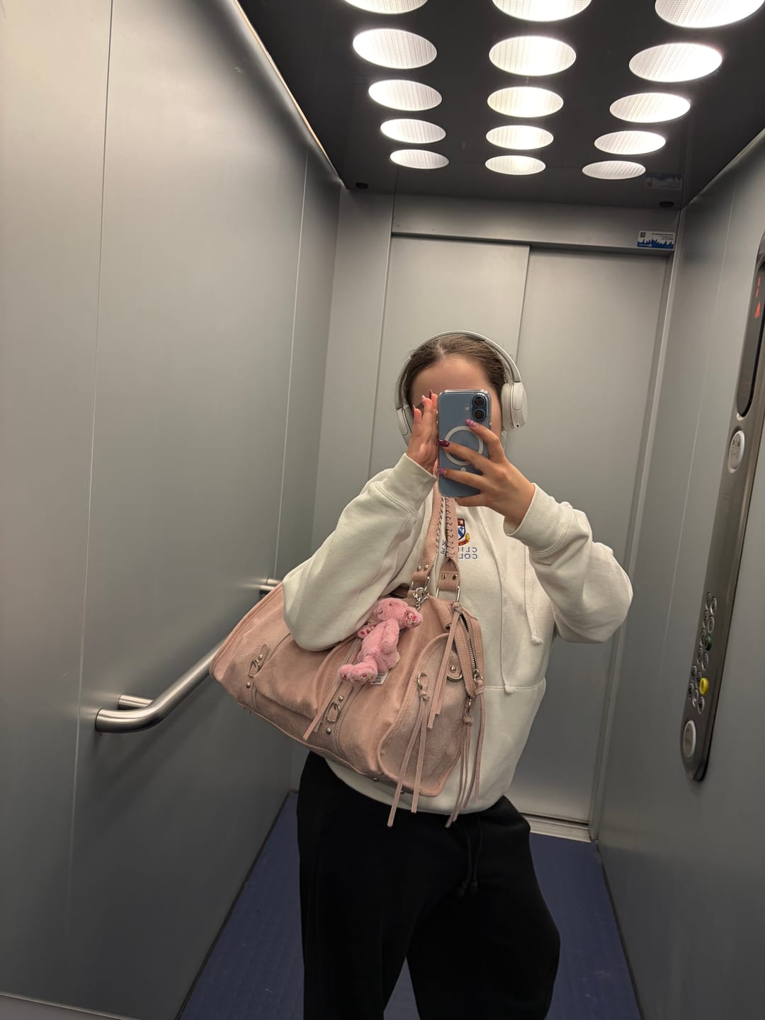 Customer photo review of It girl bag vanilla pink silver