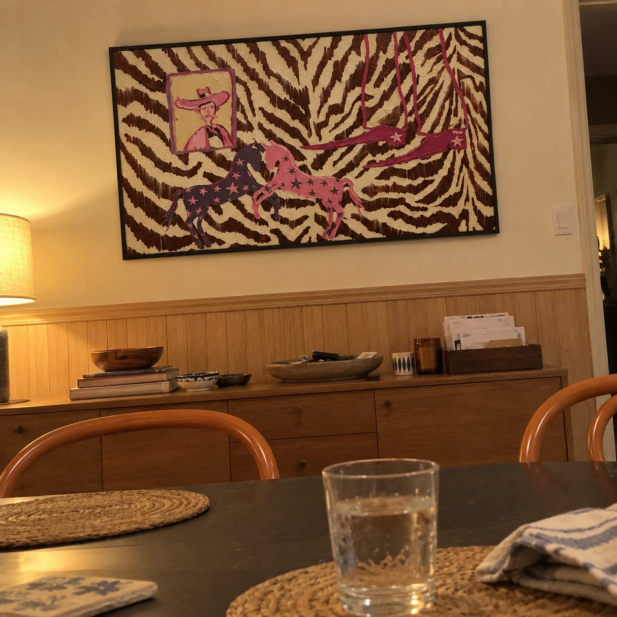 Customer photo review of Pink Horse Wall Art | Zebra Range