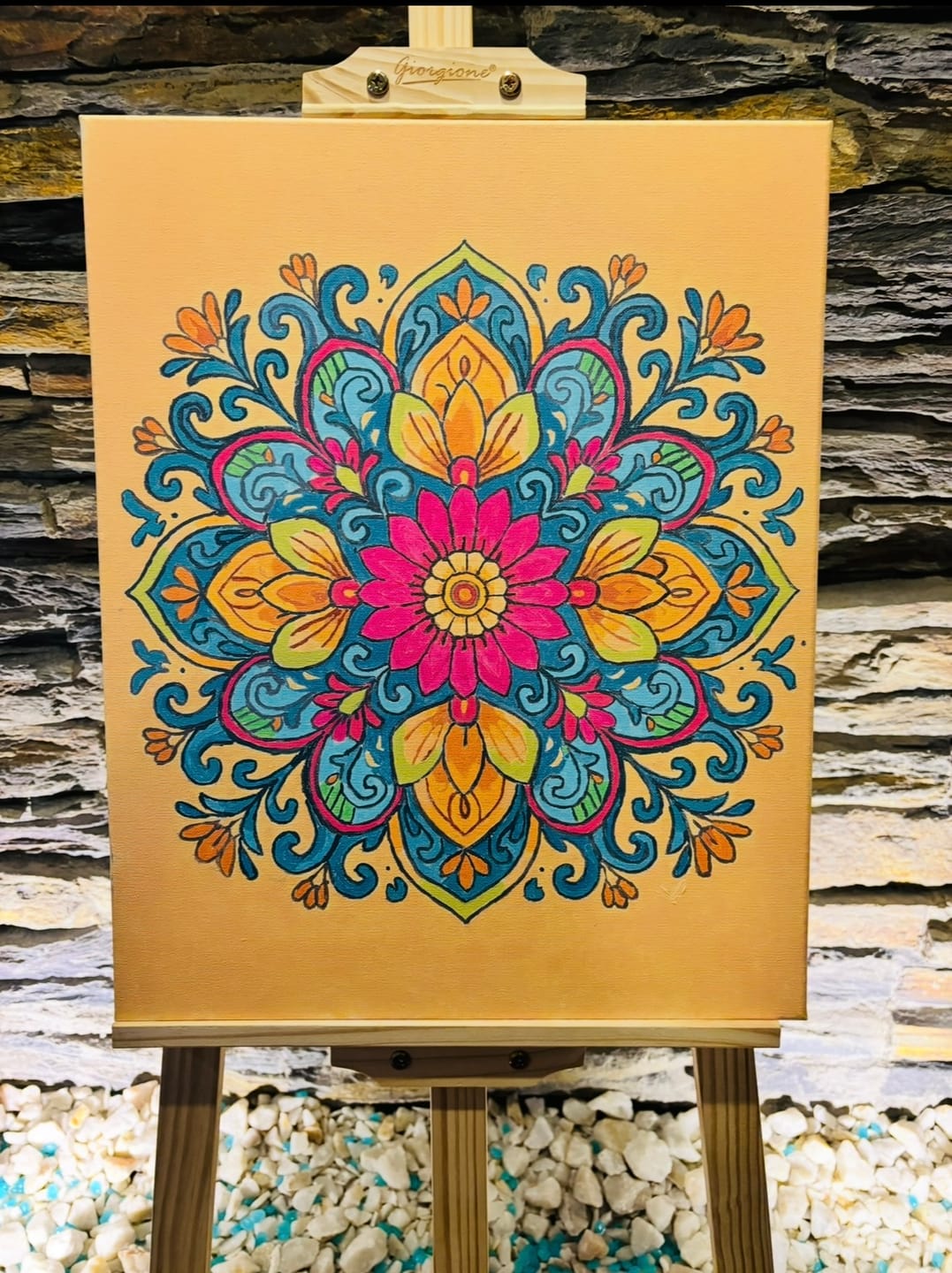 Customer photo review of Mandala Floreado (Pintura por Números) 40x50 cm