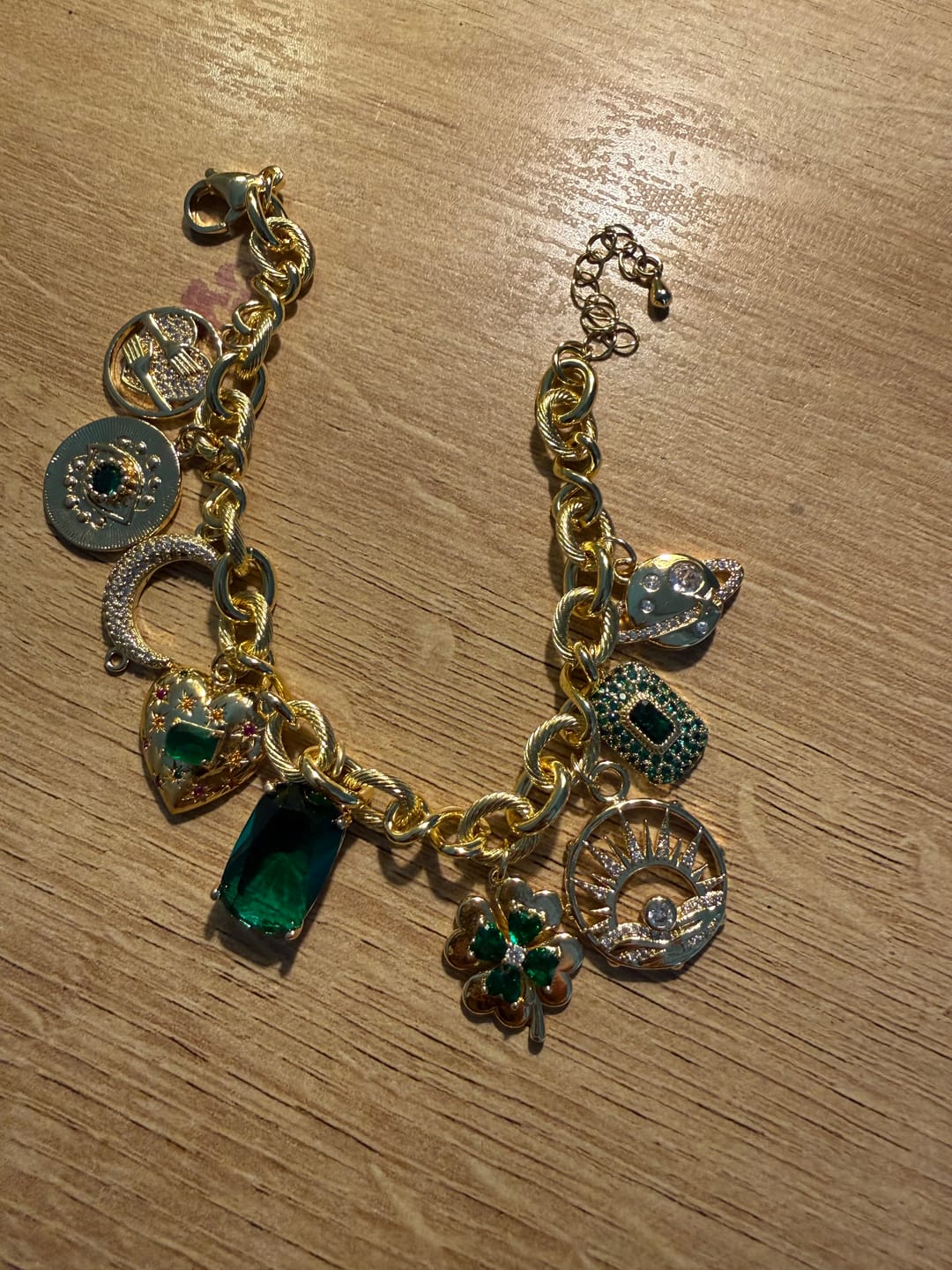 Customer photo review of Infinity Link Textured Oval Bracelet Bundle (4 Charms)