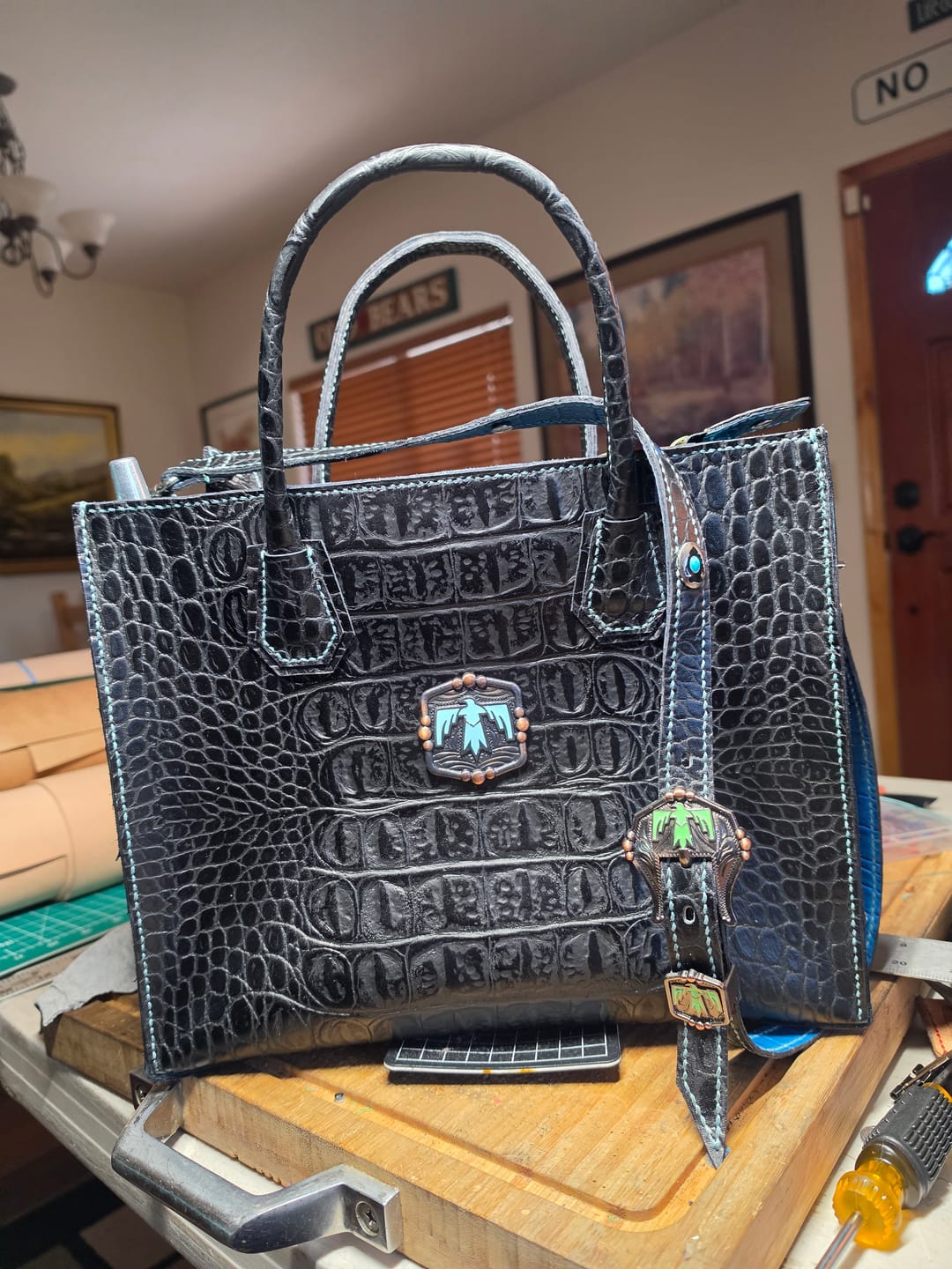 Customer photo review of Drum Dyed Lamb Nappa, 1.5 Oz | 100+ Colors