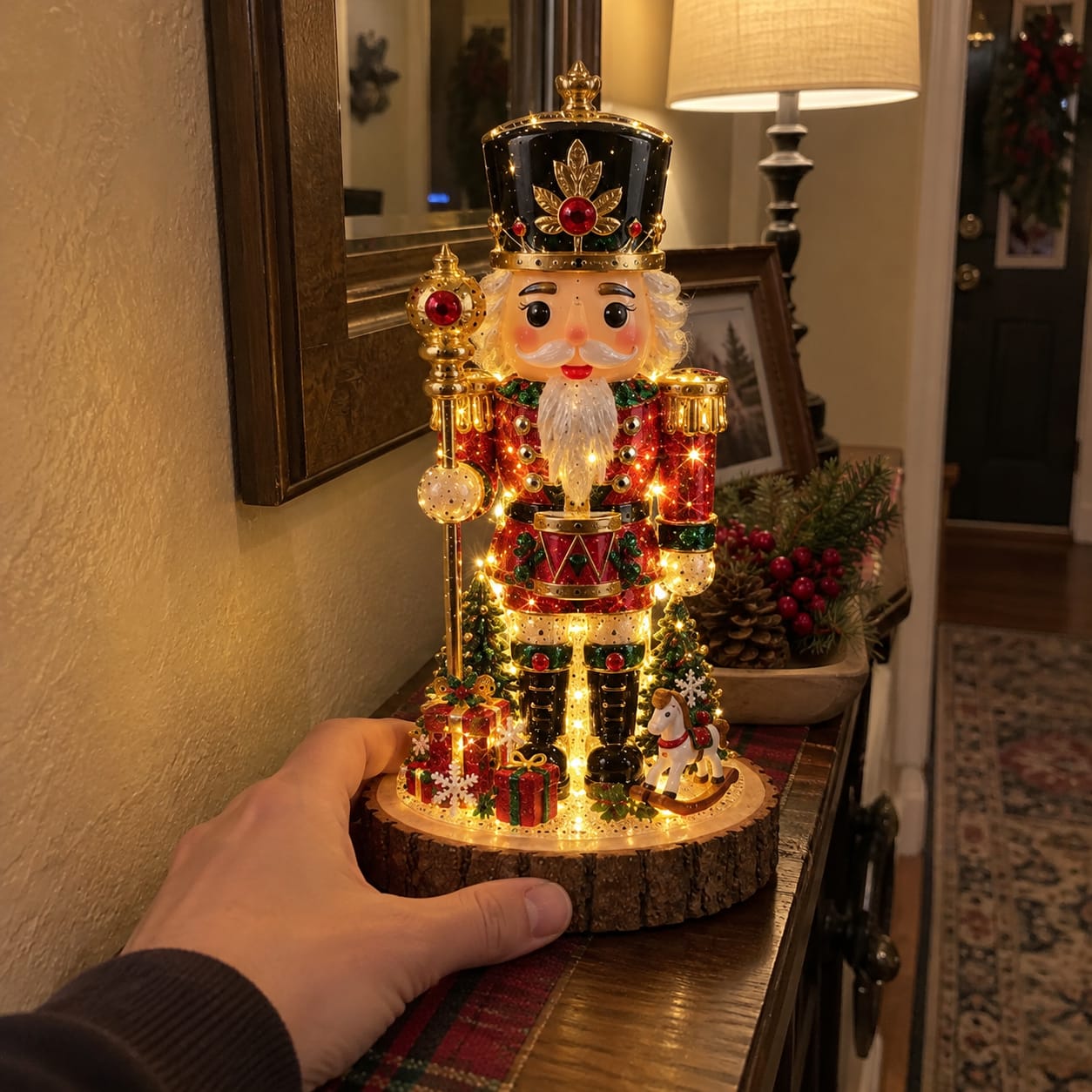 Customer photo review of Resin Christmas Tree Night Light DIY Kit, 2026 New Holiday Craft Gift, Glowing Christmas Tree with Mold, Lights and Charms